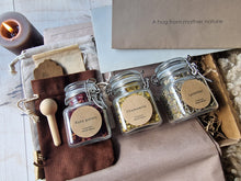 Floral herbal tea jar mindfulness set to calm your mind, body and spirit