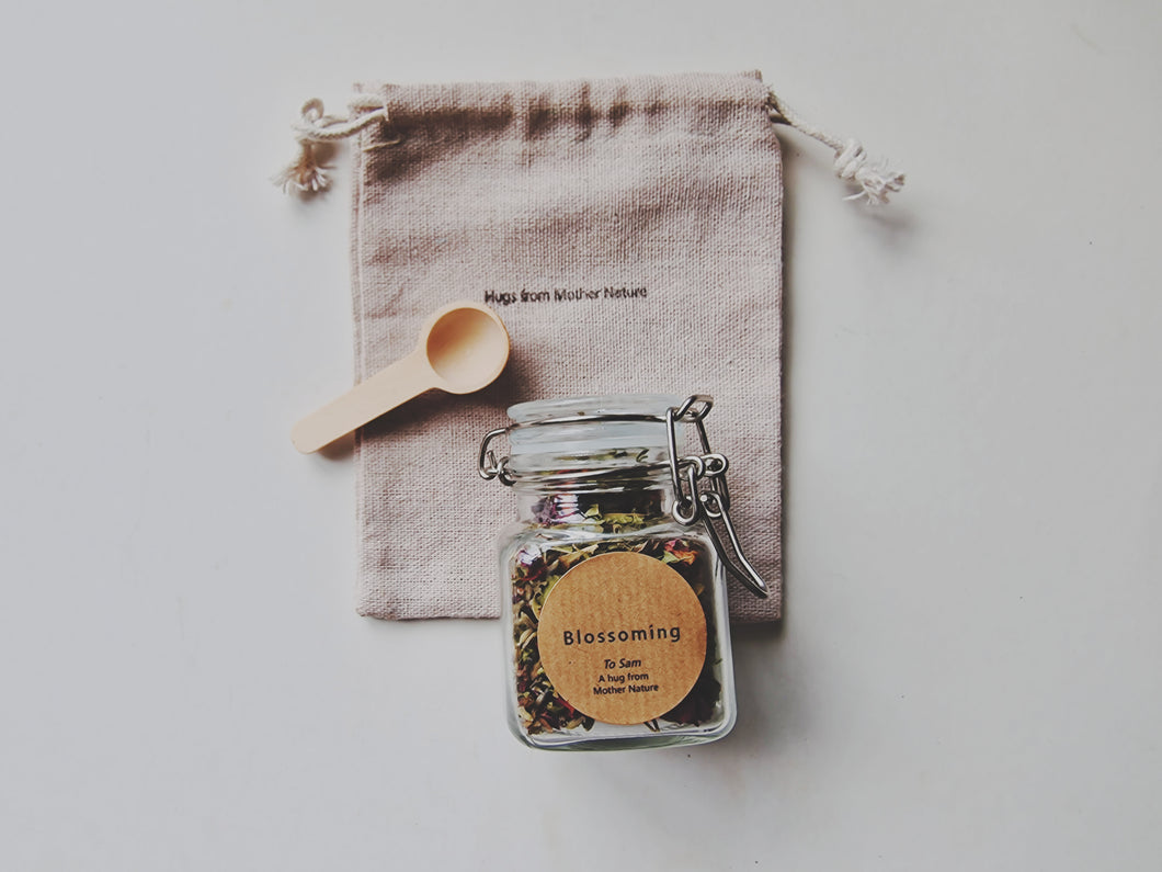 Personalised mindfulness tea experience with eco friendly bag