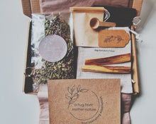 Hug in a Box Letterbox Gift with Herbal Tea and Palo Santo